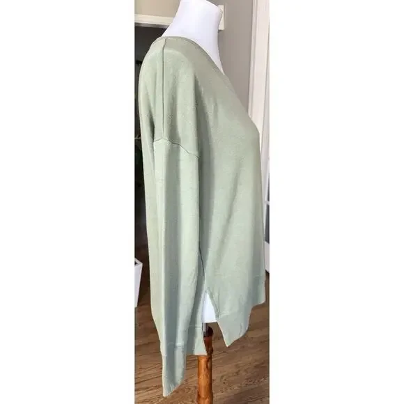 Athleta Coaster Luxe Sweatshirt Sage Green Soft Modal Blend Size Small SP Women - Picture 4 of 6